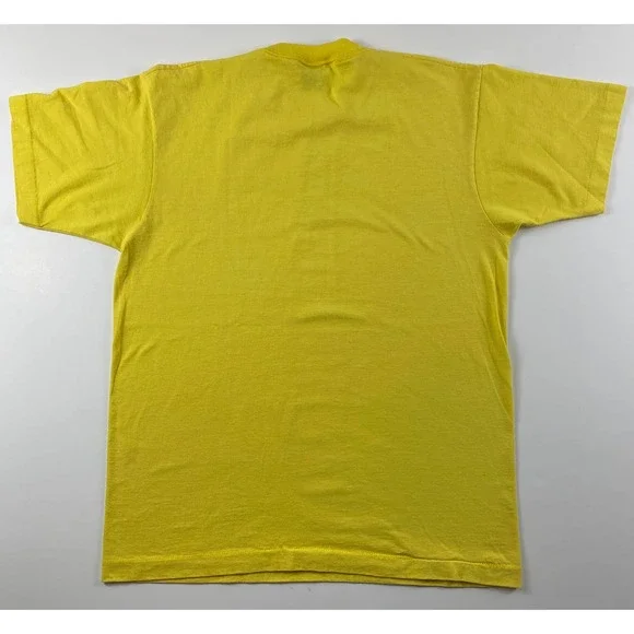 Vintage God Is Like T-Shirt Yellow Single Stitch Best Tag Made In USA Size L - Picture 4 of 5